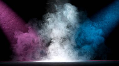 Neon atmosferik duman, soyut arka plan, yakın plan..