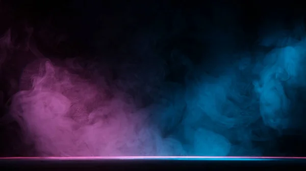 Neonový Atmosférický Kouř Abstraktní Pozadí Detailní Záběr — Stock fotografie