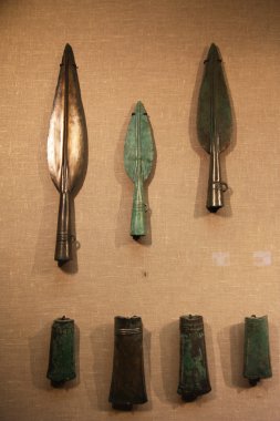 Ancient bronze spears clipart