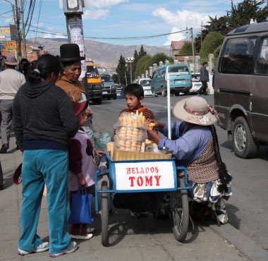 dondurma satan bir sokakta, la paz, Bolivya