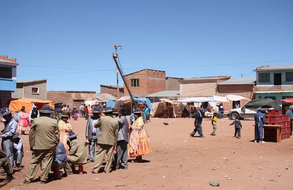 Wakacje w małej wiosce w Boliwii — Zdjęcie stockowe