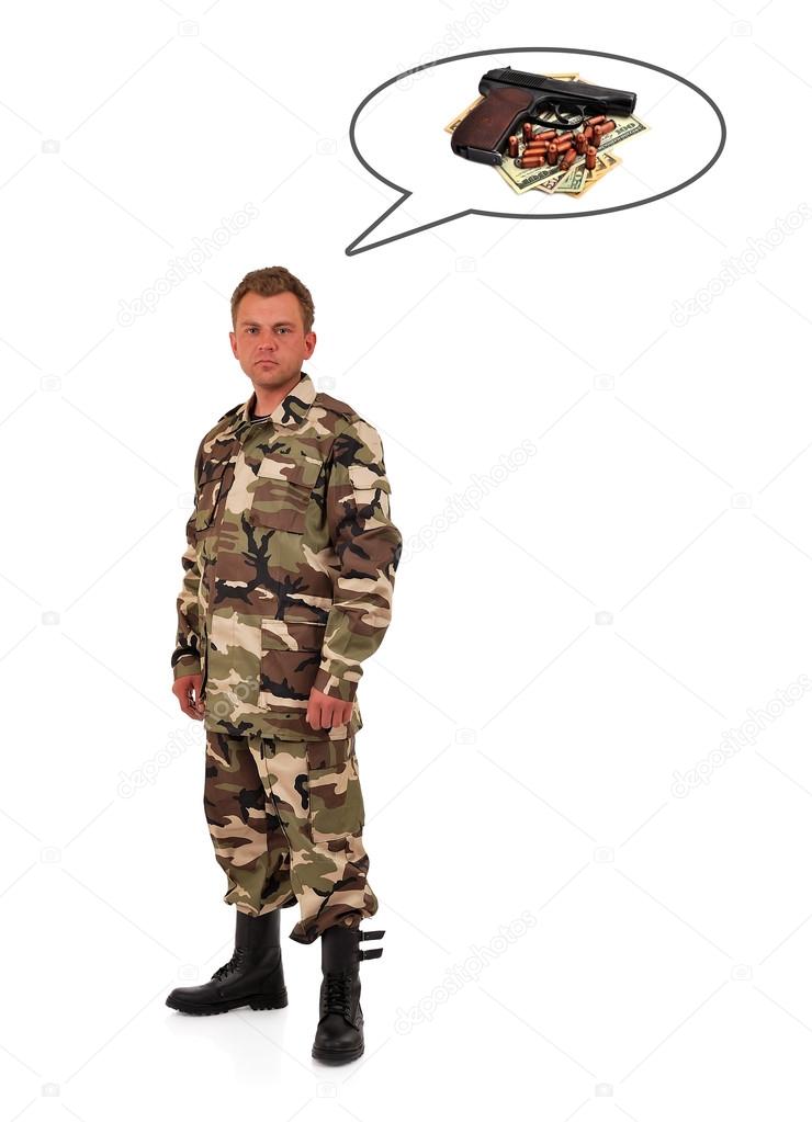 Enlisted man in camouflage