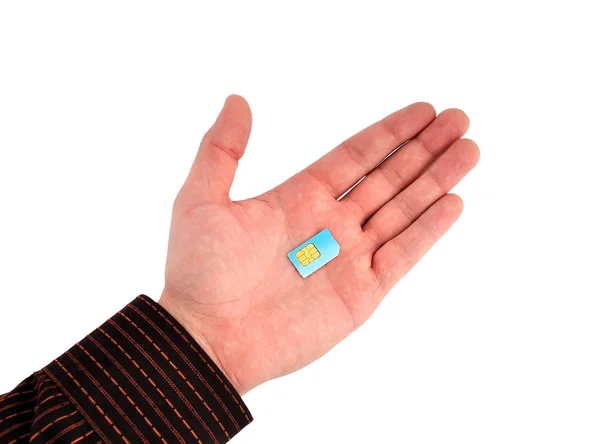 Sim card in hand — Stock Photo, Image