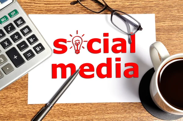 Nota i social media — Foto Stock