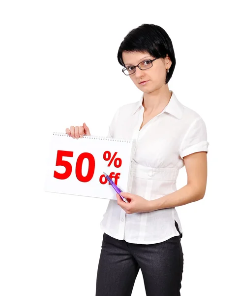 Placard with sale — Stock Photo, Image