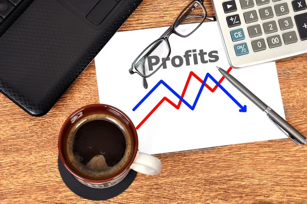 Nota carbón de crecimiento — Foto de Stock