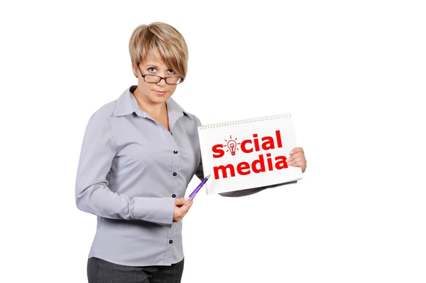 Poster social media — Stock Photo, Image