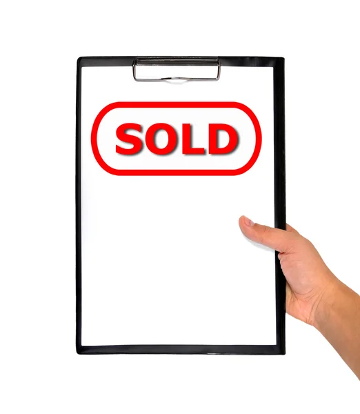 Label sold — Stock Photo, Image