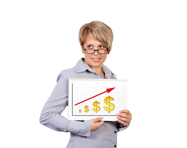 Scheme rising dollar — Stock Photo, Image