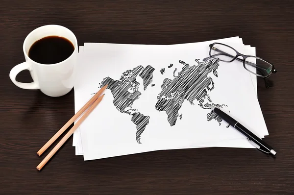 World map — Stock Photo, Image