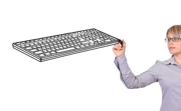 Drawing keyboard — Stock Photo, Image
