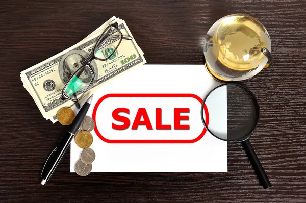 Sale symbol on paper — Stock Photo, Image