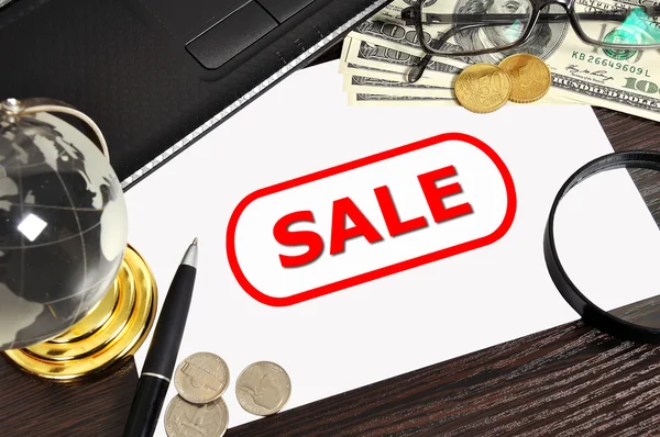 Sale symbol on paper — Stock Photo, Image