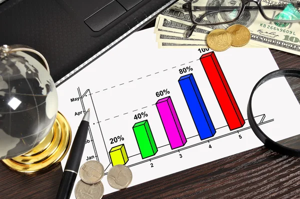 Growth of chart — Stock Photo, Image