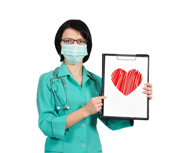 Clipboard with heart symbol — Stock Photo, Image