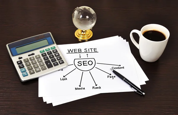 Note graph seo — Stock Photo, Image