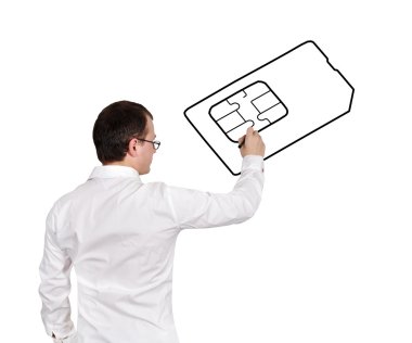 Erkekler simcard çizim