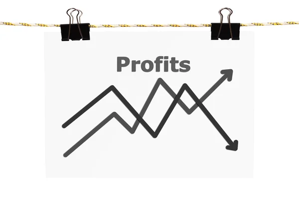 Poster with profits — Stock Photo, Image