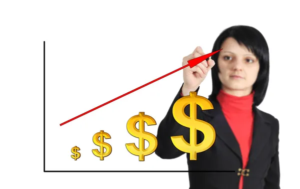 Chart of the dollar — Stock Photo, Image