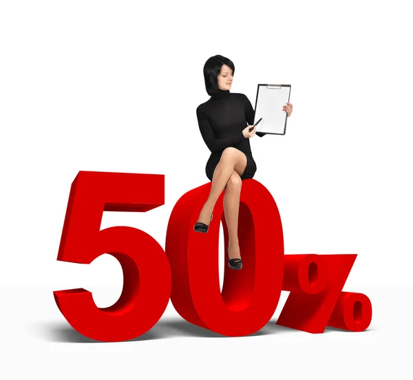 50 percent symbol — Stock Photo, Image