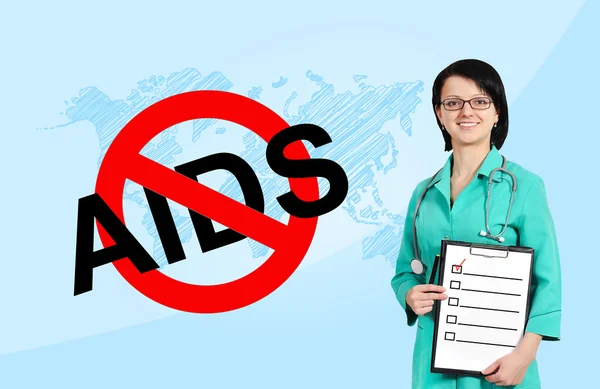 Stop aids znak — Zdjęcie stockowe