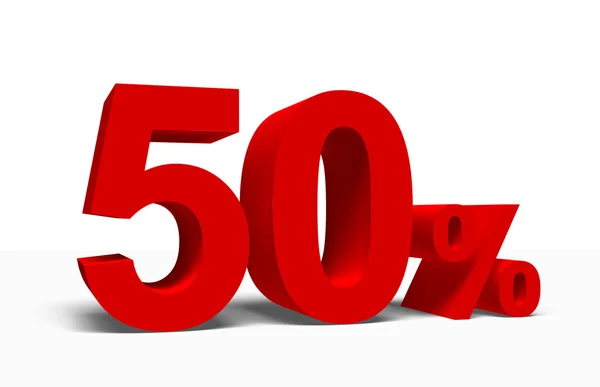 3D rendering of a fifty percent — Stock Photo, Image