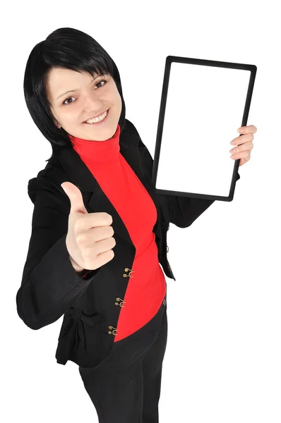 Woman using tablet — Stock Photo, Image