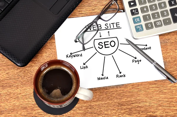 Esquema SEO — Foto de Stock