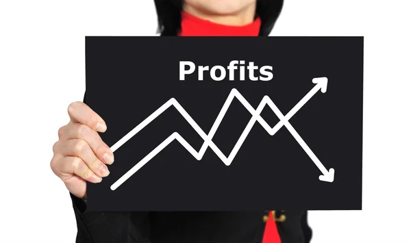 Grafikon a profit — Stock Fotó