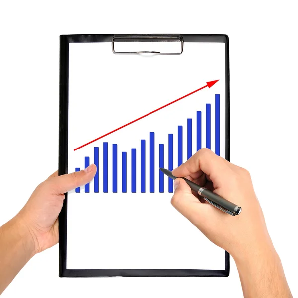 Gráfico en portapapeles —  Fotos de Stock