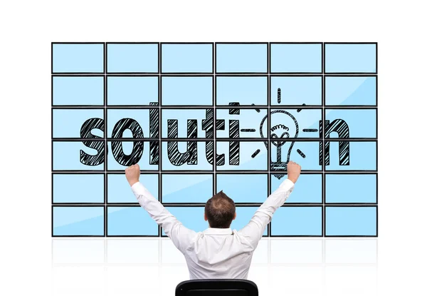 Solution on flat panels — Stock Photo, Image