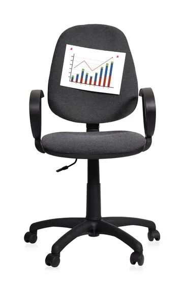 Chair with graph — Stock Photo, Image