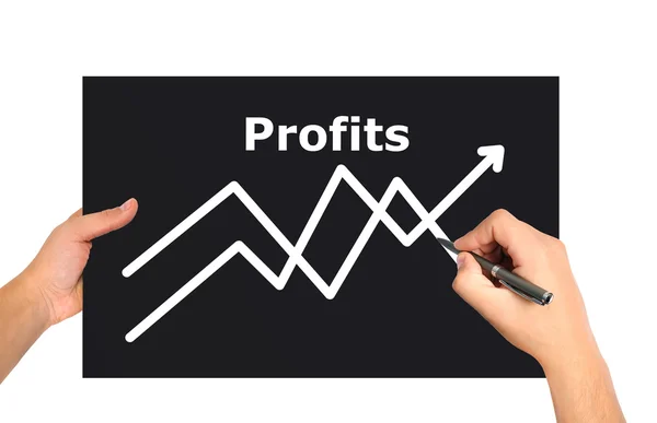 Hand drawing graph — Stock Photo, Image