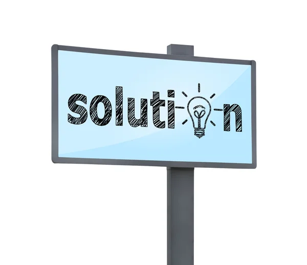 Billboard with solution — Stock Photo, Image