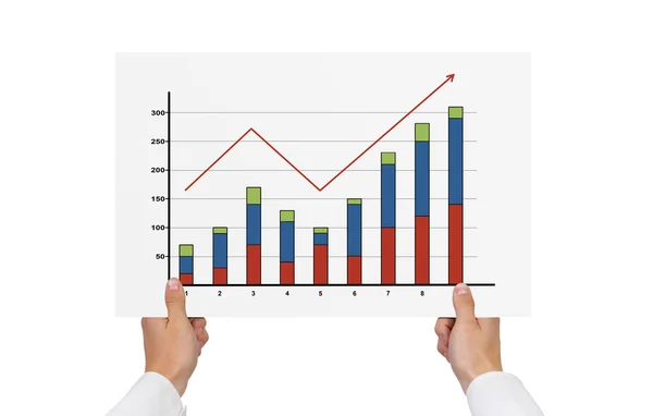 Paper with graph — Stock Photo, Image