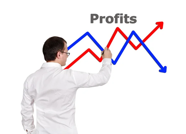 Man ritning diagram — Stockfoto