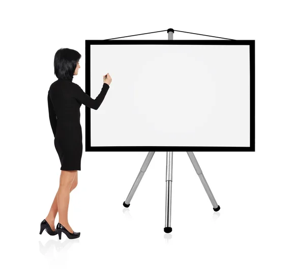 Businesswoman drawing — Stock Photo, Image