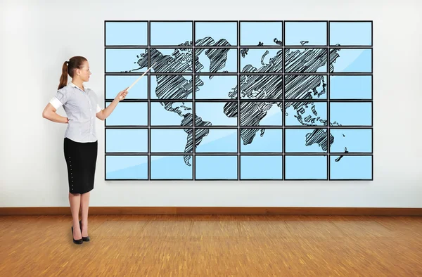 Mapa świata w osoczu — Zdjęcie stockowe