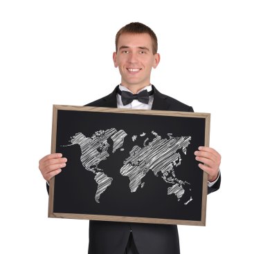 Blackboard ile Dünya Haritası