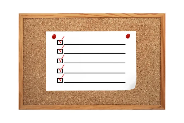 Paper with check boxes — Stock Photo, Image