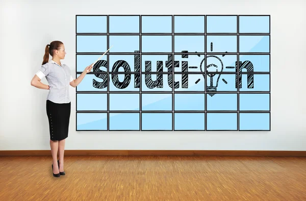 Solution on screen — Stock Photo, Image