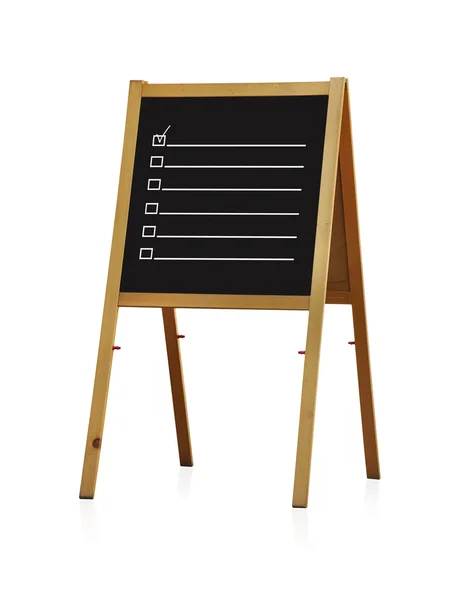Chalk board with checkbox — Stock Photo, Image