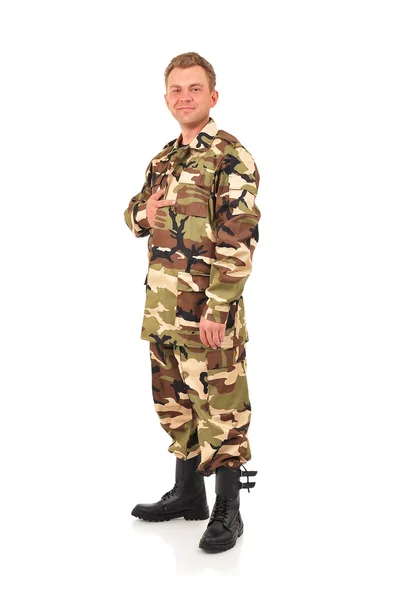 Man in camouflage — Stockfoto