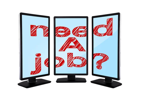 Monitors with need a job — Stock Photo, Image