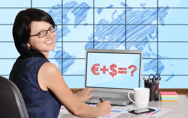 Business formulaon screen — Stock Photo, Image