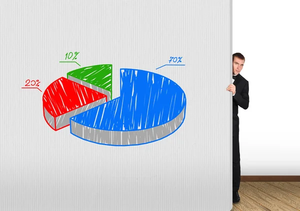Businessman and chart — Stock Photo, Image