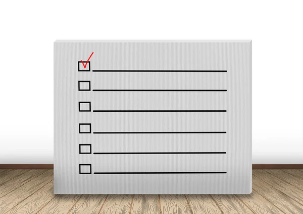 Wall with checklist — Stock Photo, Image