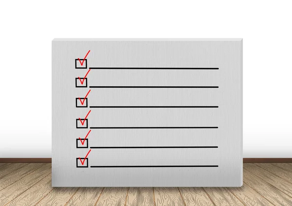 Wall with checklist — Stock Photo, Image