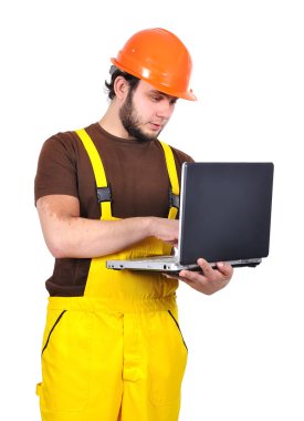 Oluşturucu holding laptop
