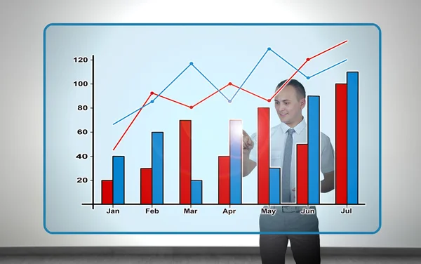 Pressar grafik — Stockfoto